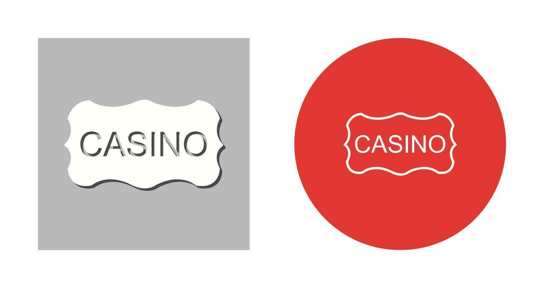 icono de vector de signo de casino