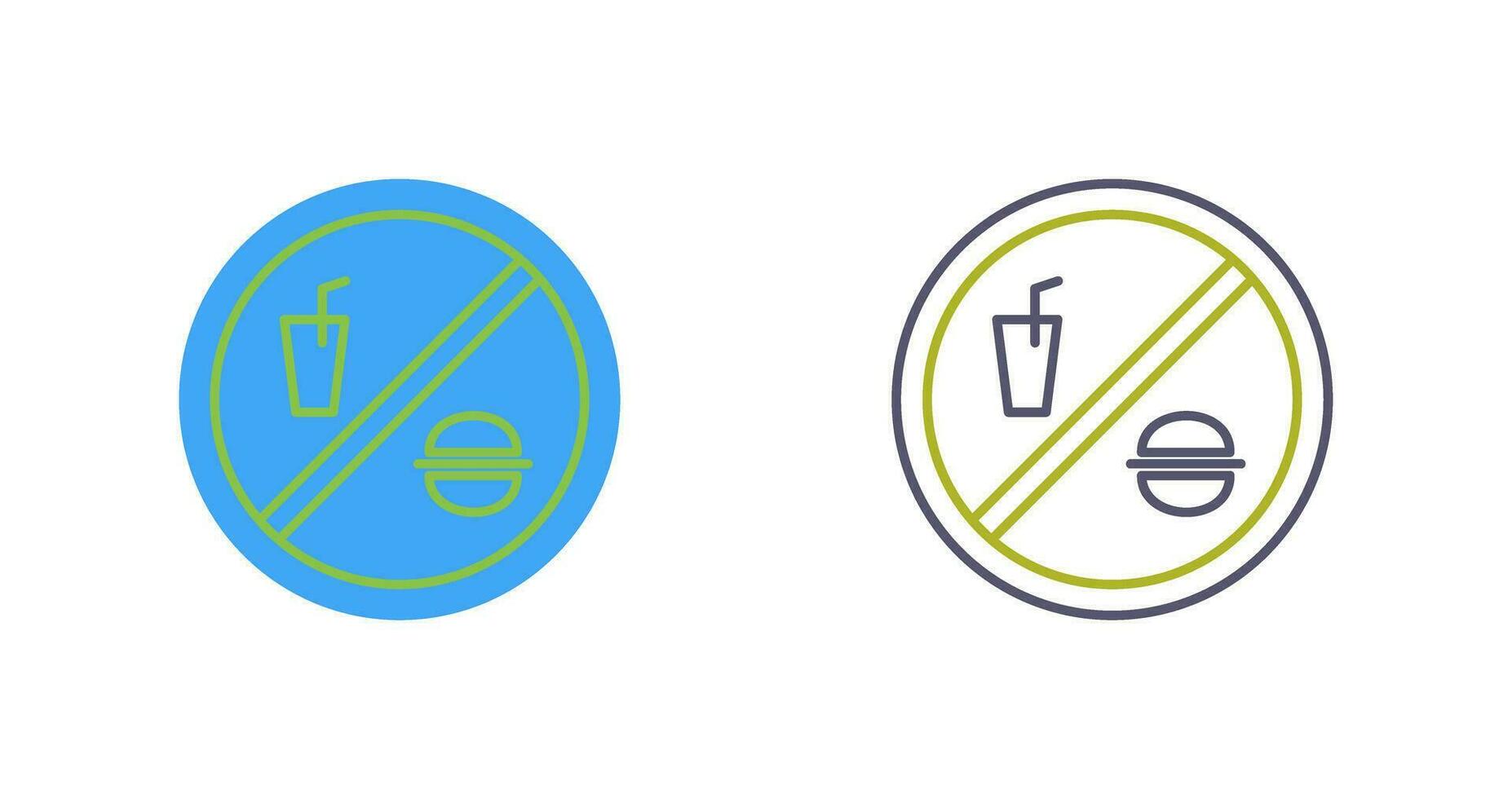 No Food or Drinks Vector Icon