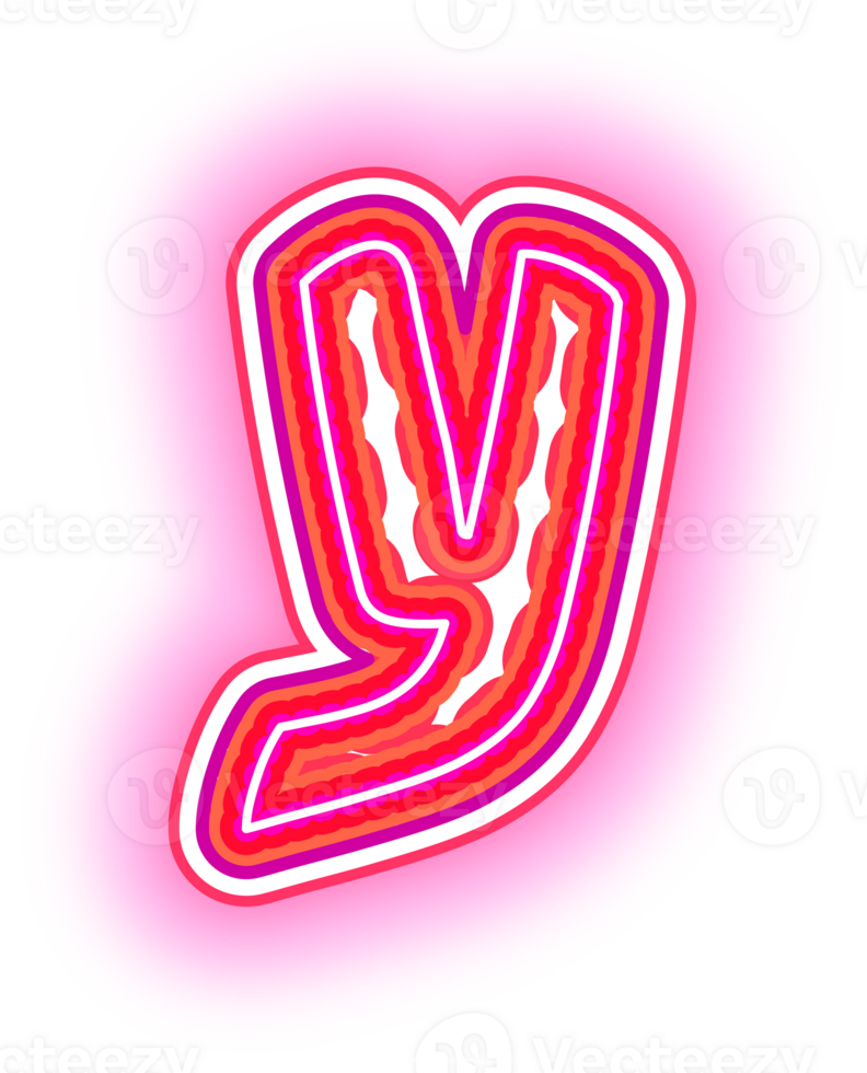 Neon Pink Alphabet Letters png