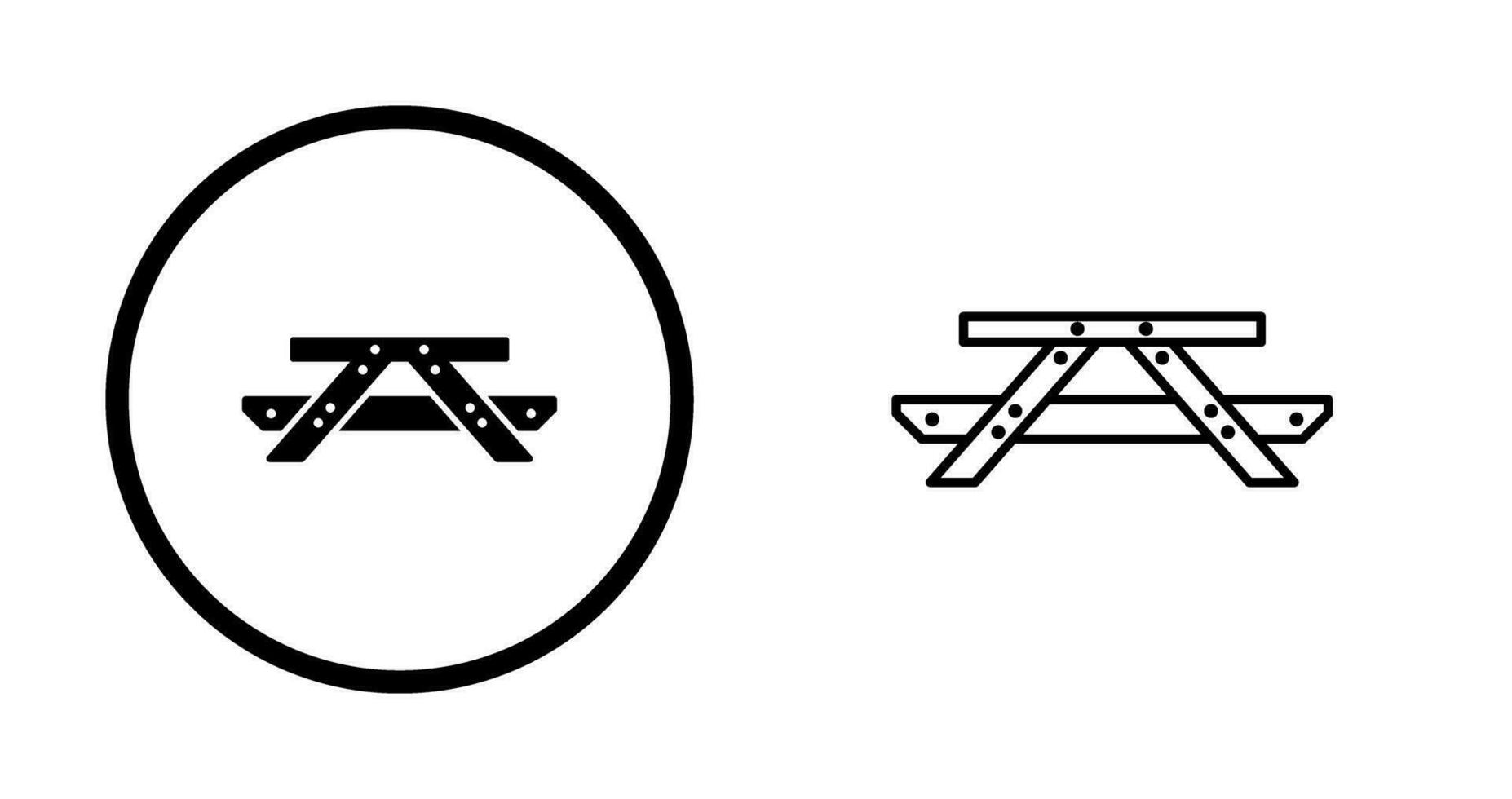 Picnic of Table Vector Icon
