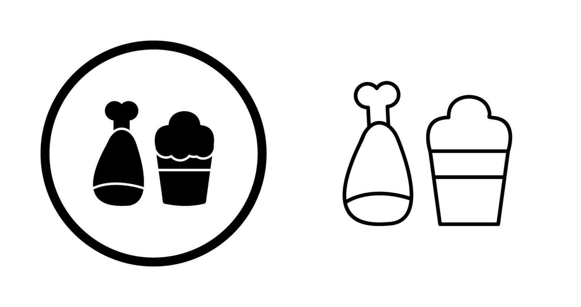 Food and Beer Vector Icon