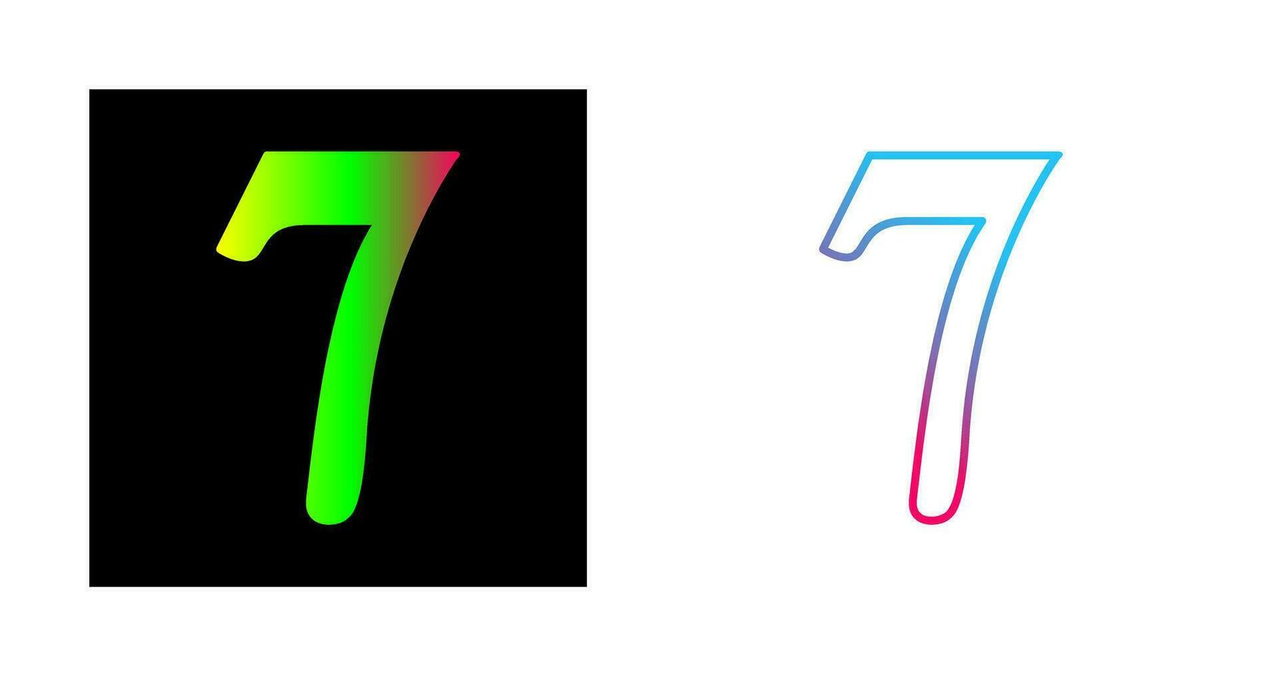 Number Seven Vector Icon