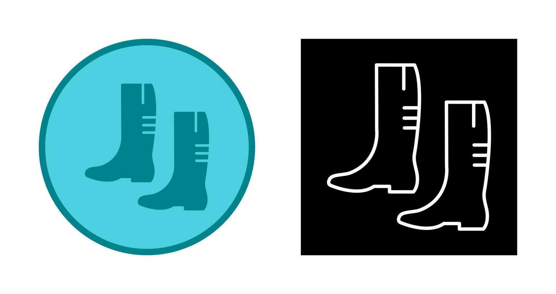 icono de vector de botas de jardinería