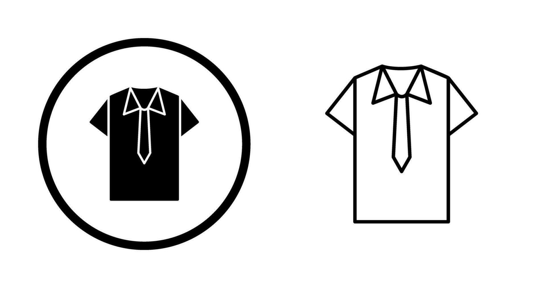 icono de vector de camisa y corbata