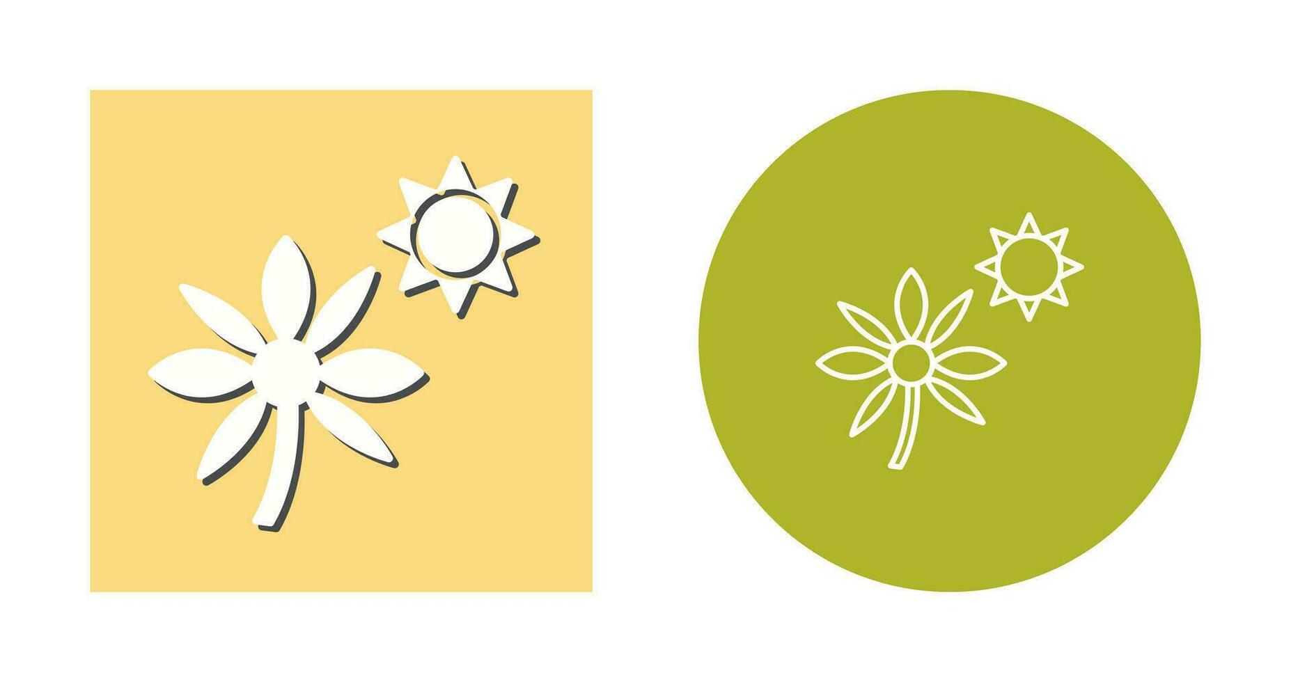 Flower in sunlight Vector Icon