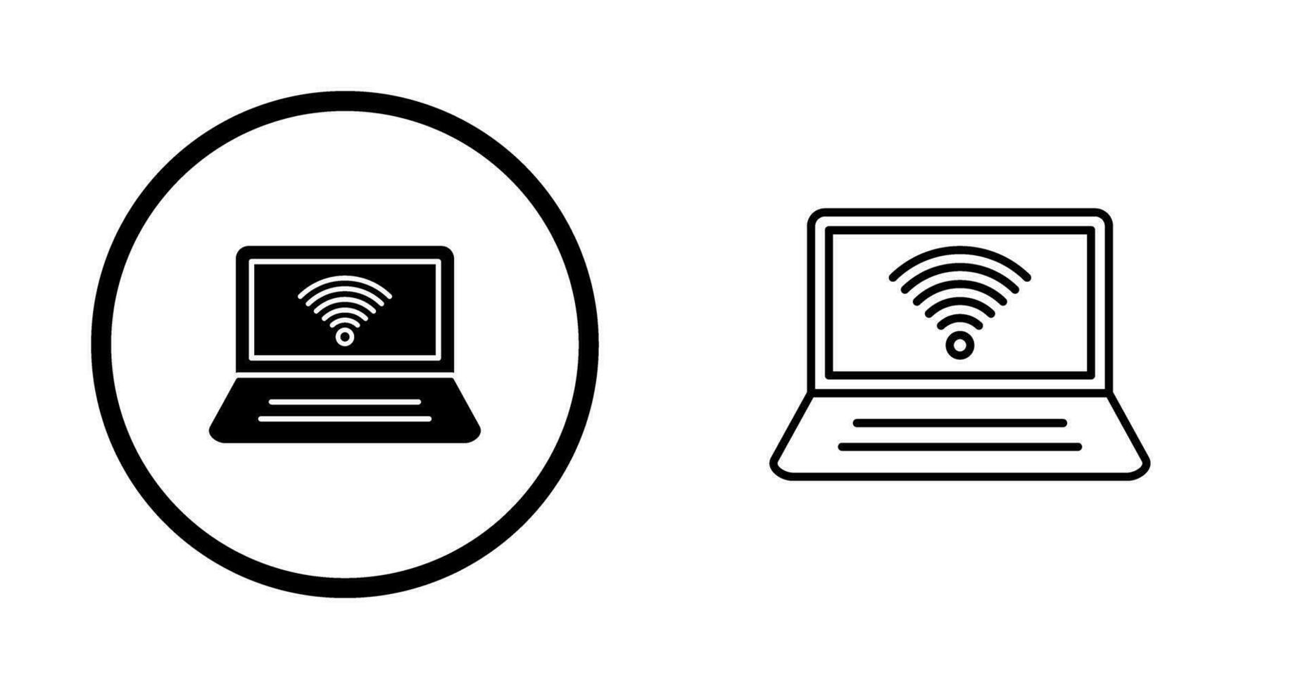 Connected Laptop Vector Icon