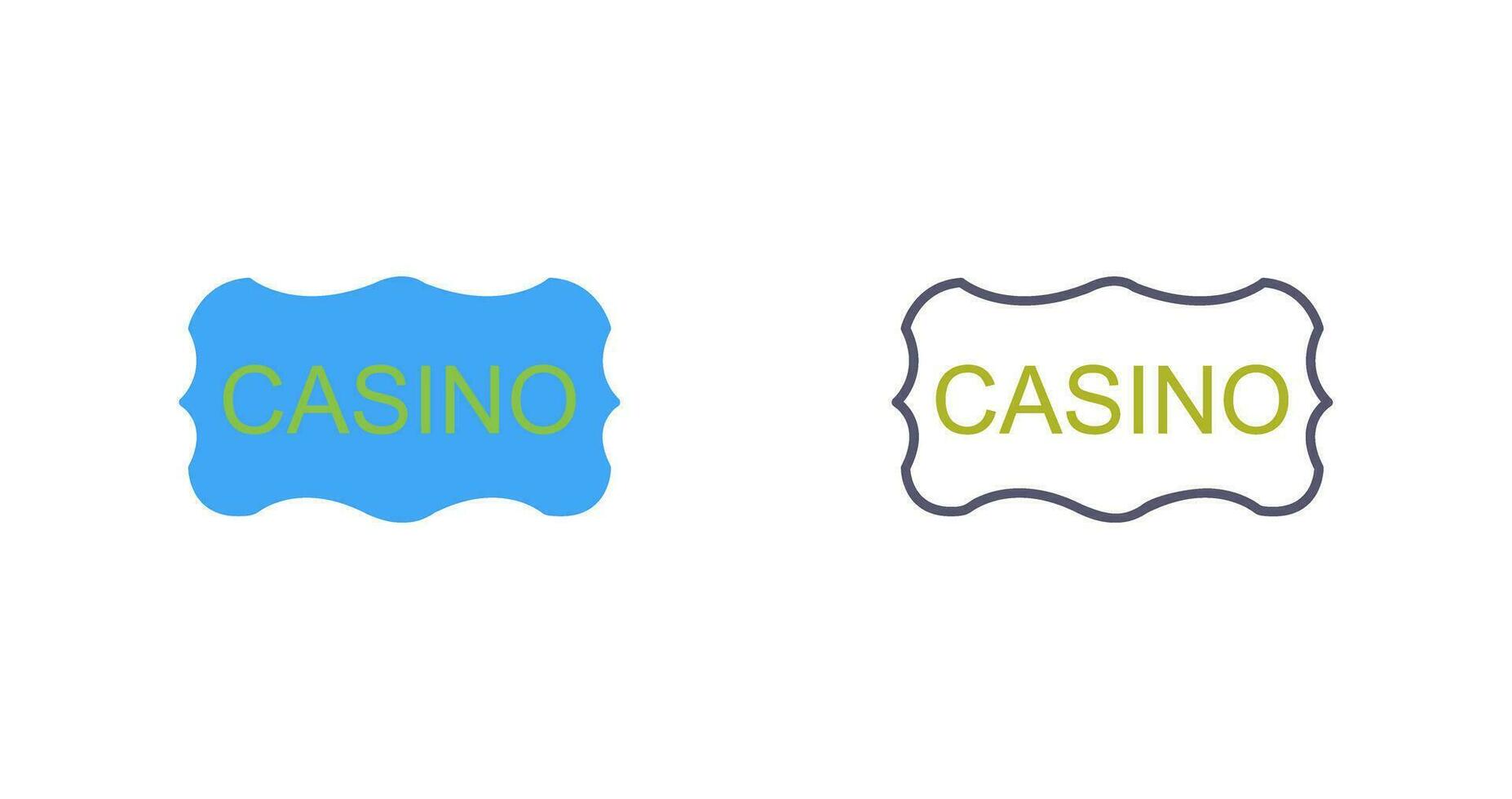 icono de vector de signo de casino