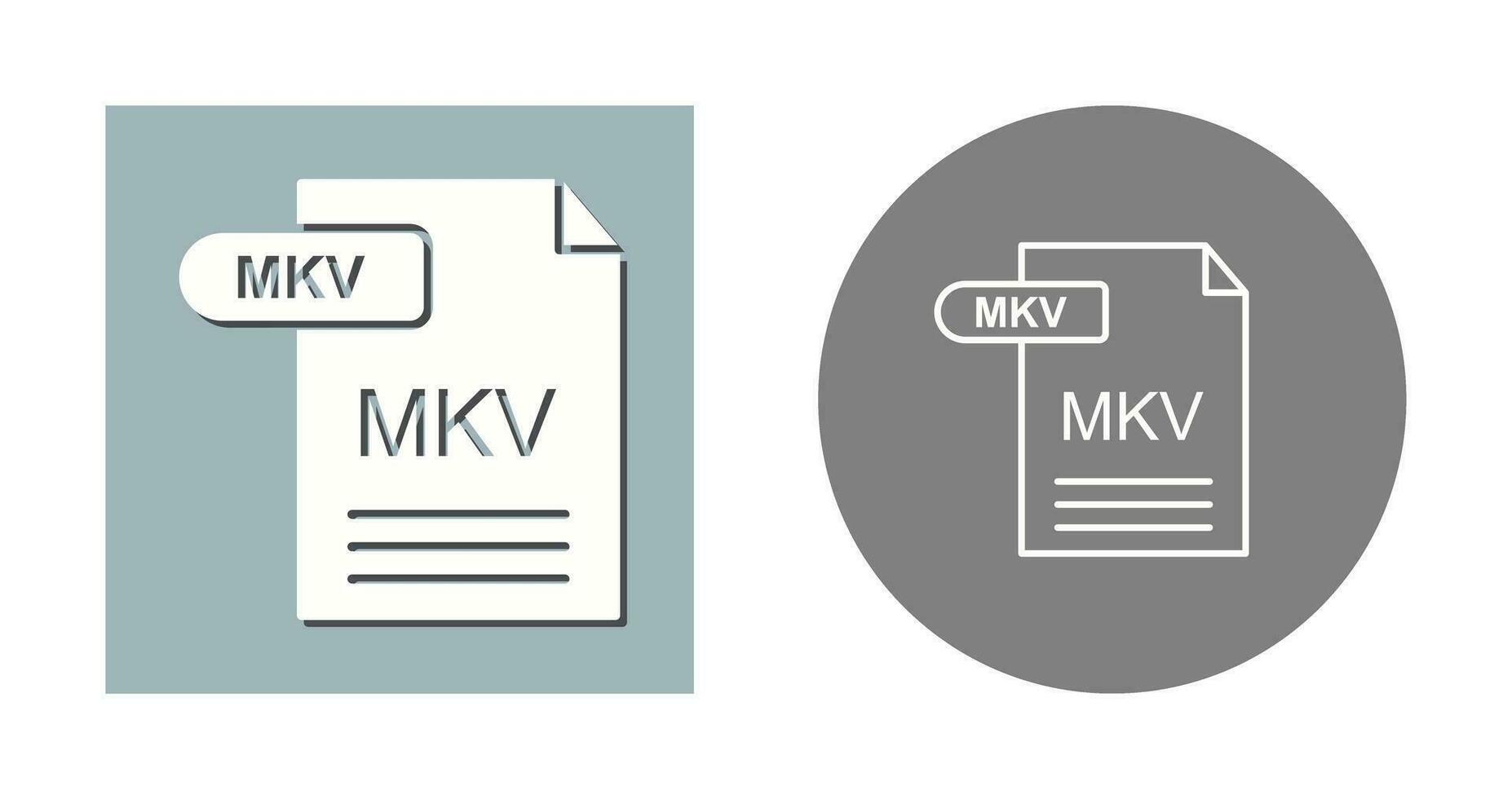 icono de vector mkv