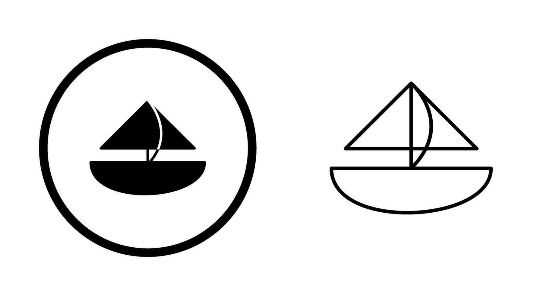 Small Yacht Vector Icon