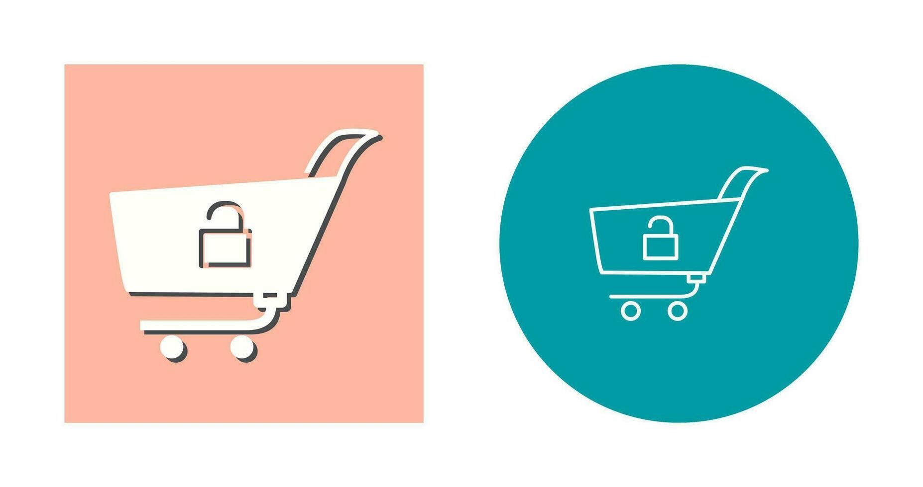 Unique Unlock Cart Vector Icon