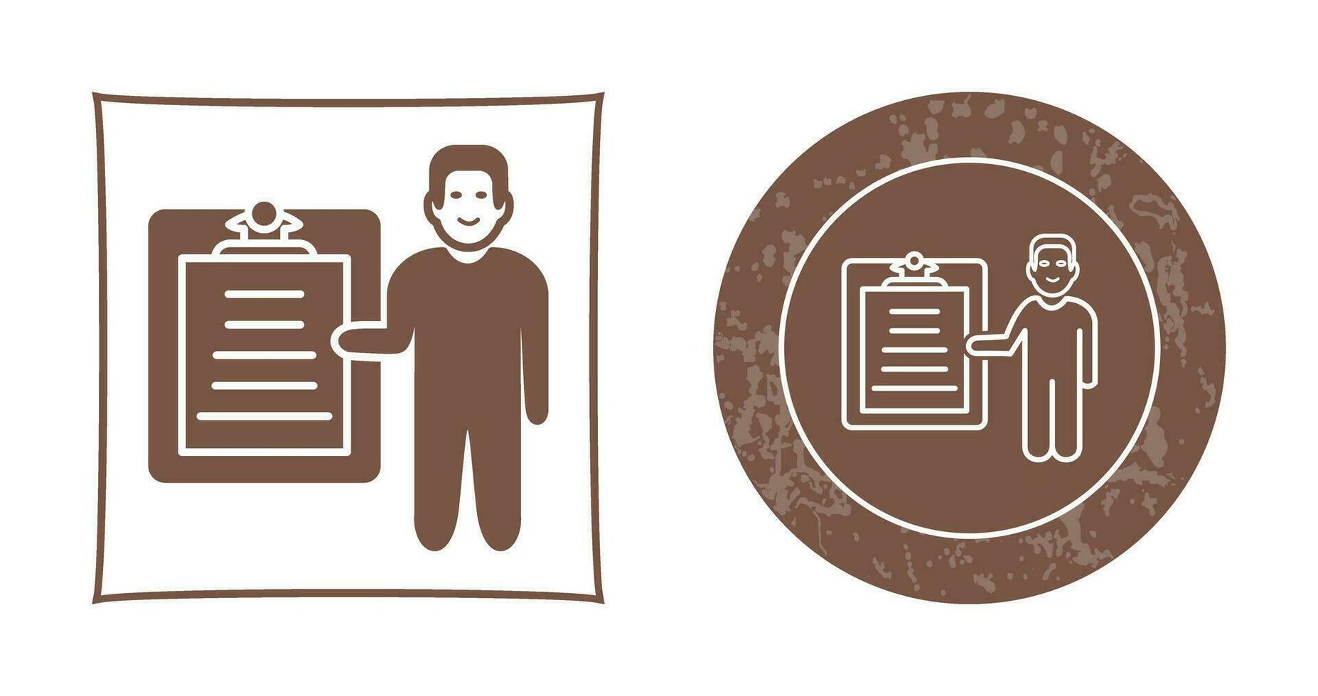 Unique Male Presenter Vector Icon