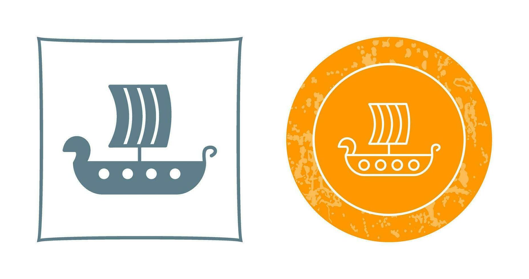 Viking Ship Vector Icon