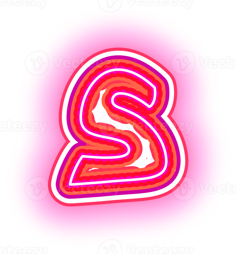 neon rosa alfabeto lettere png