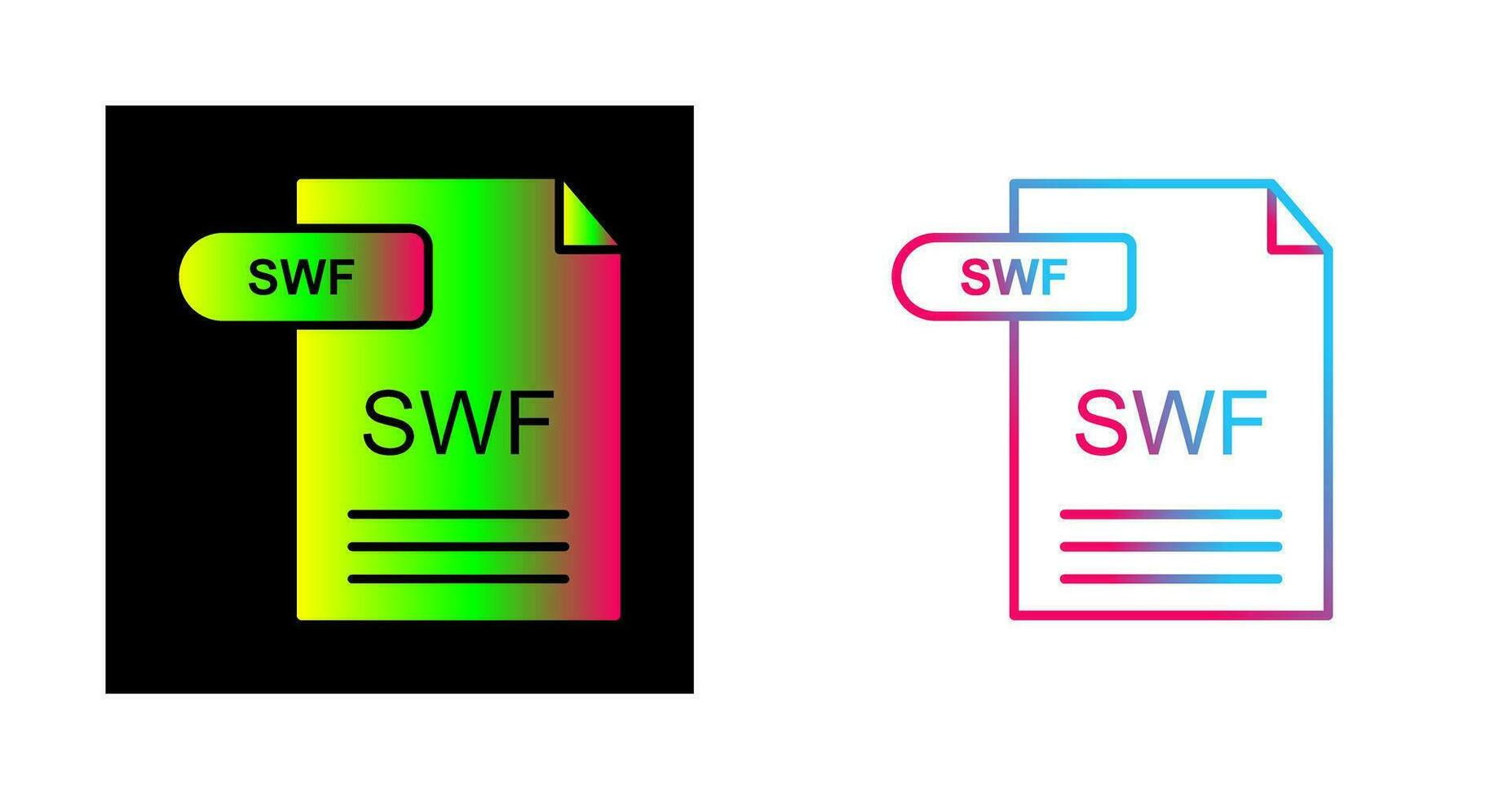 icono de vector de swf