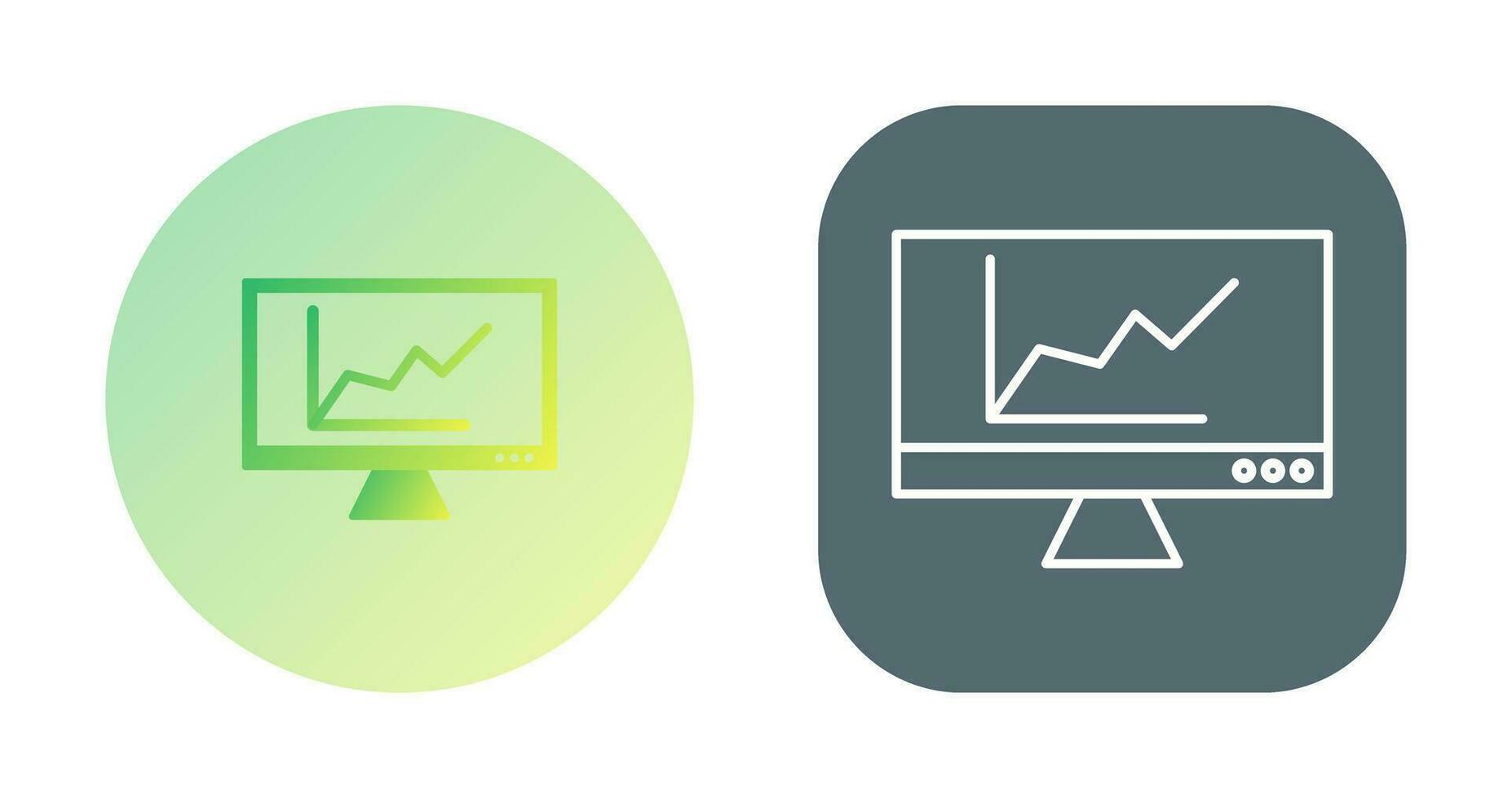 Online Graph Vector Icon