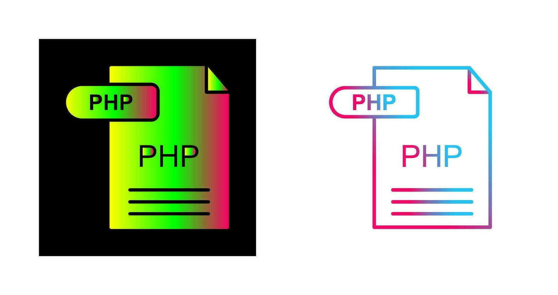 icono de vector de php