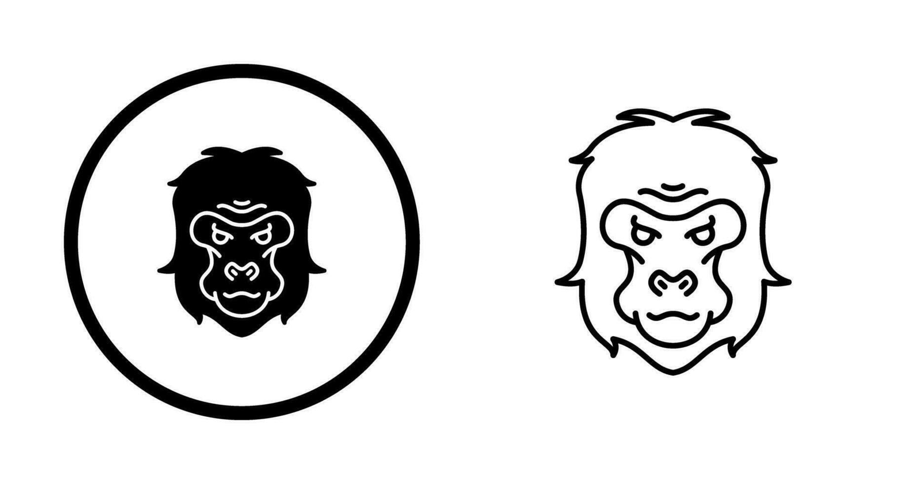 Gorilla Vector Icon