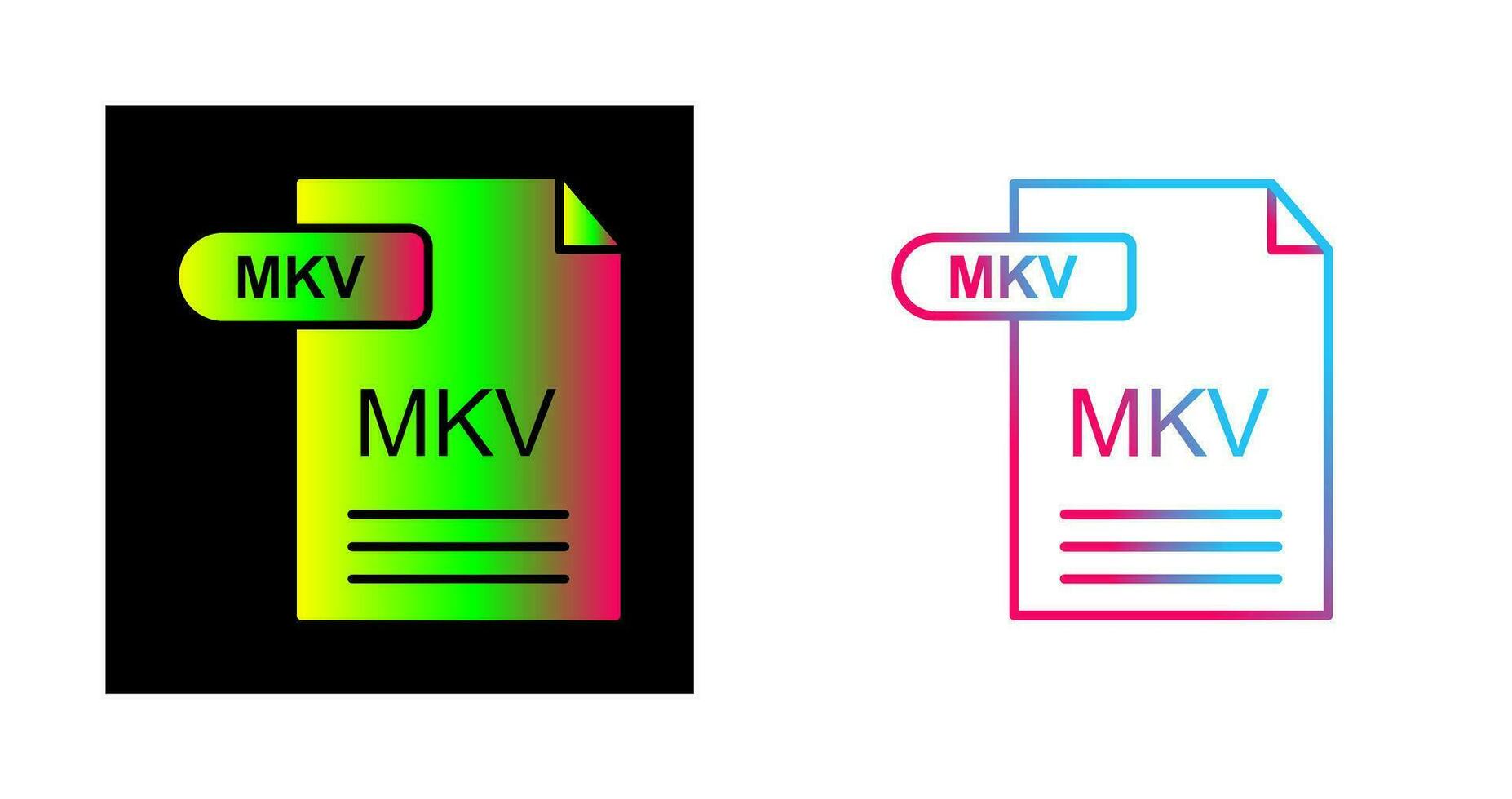 icono de vector mkv