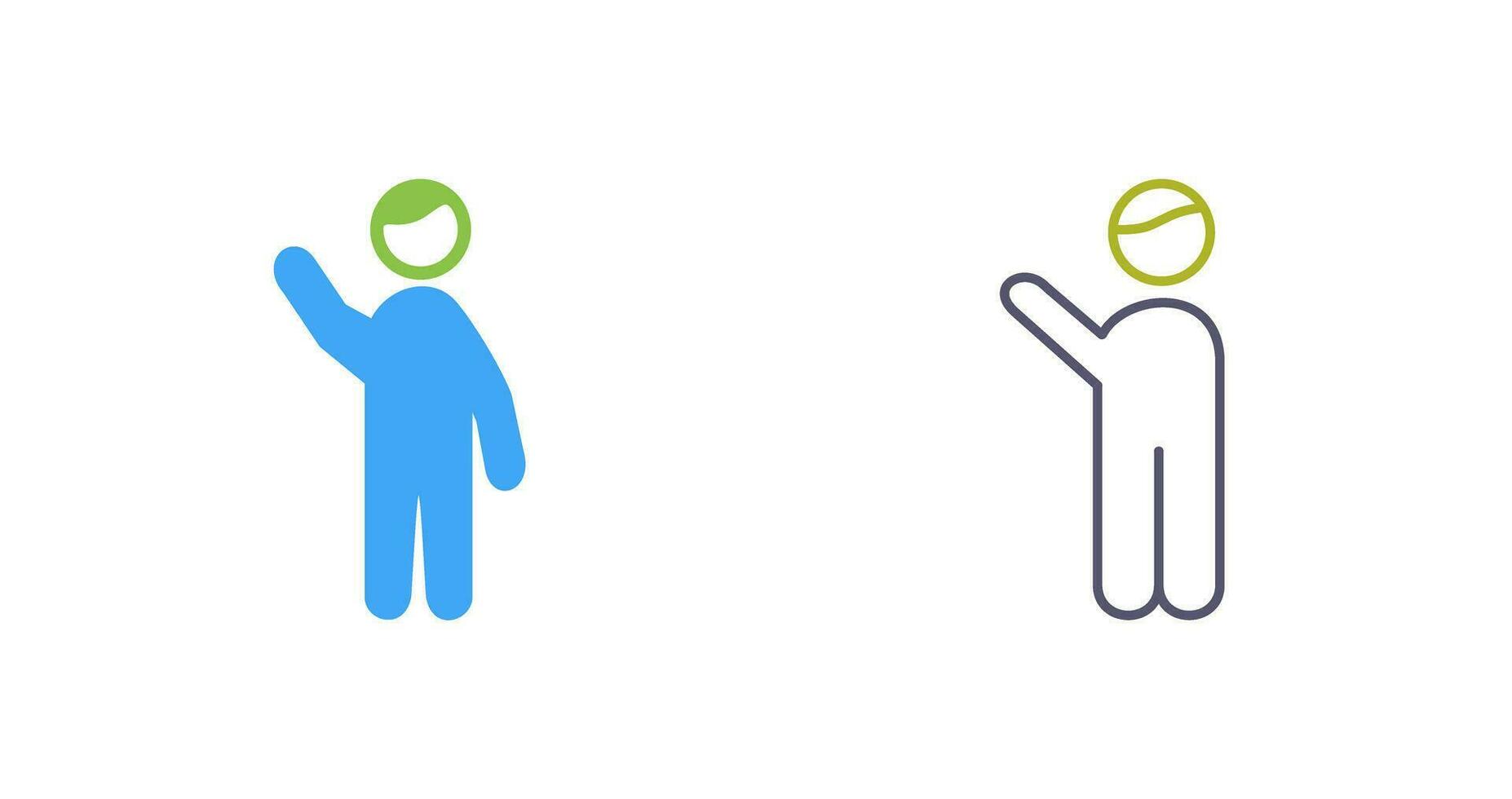Waving to people Vector Icon