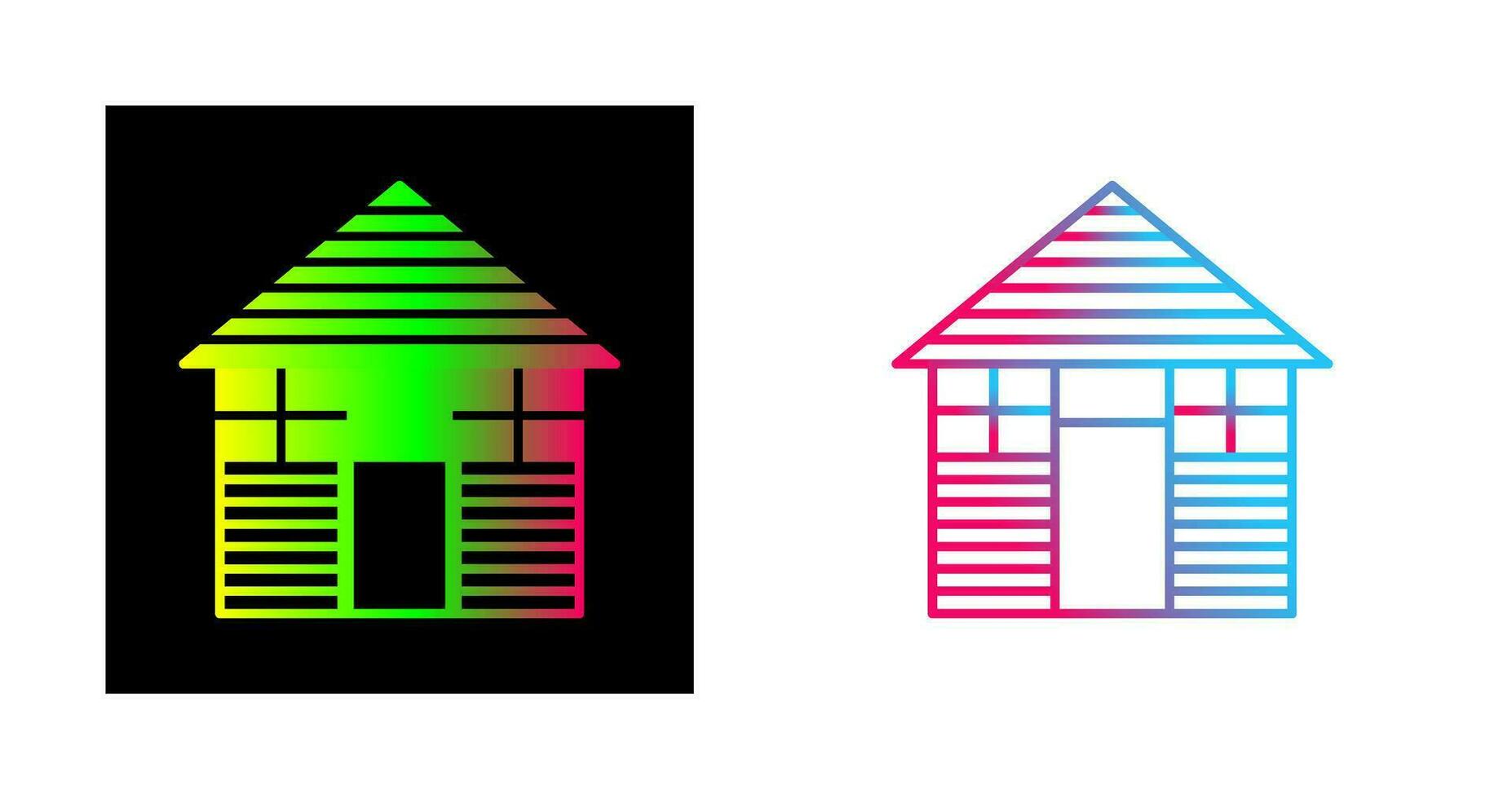 Wood Cabin Vector Icon