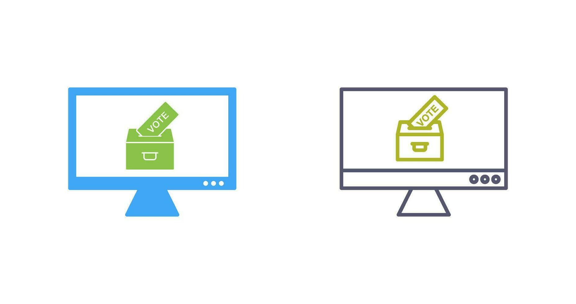 Online Vote Vector Icon