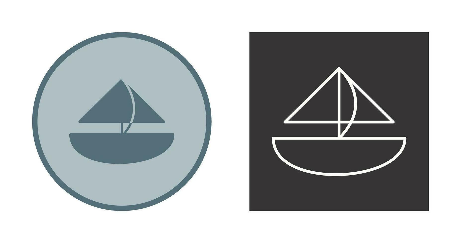 Small Yacht Vector Icon