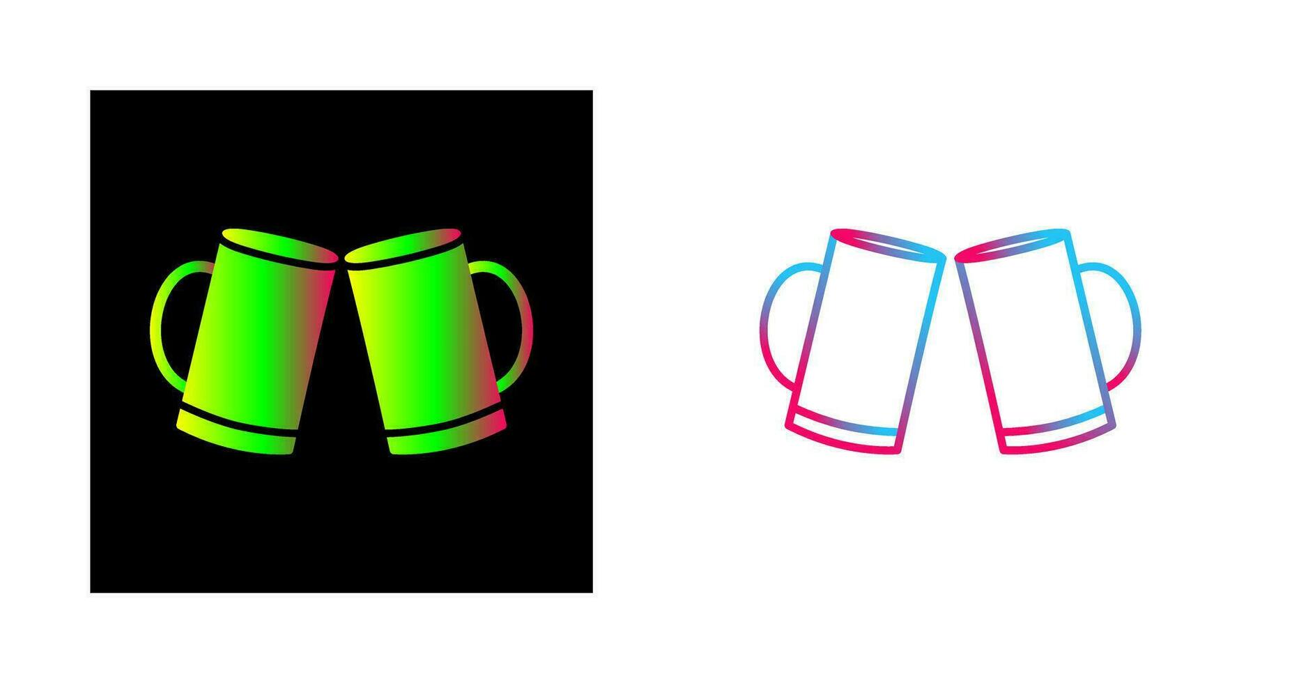 Beers Toasting Vector Icon