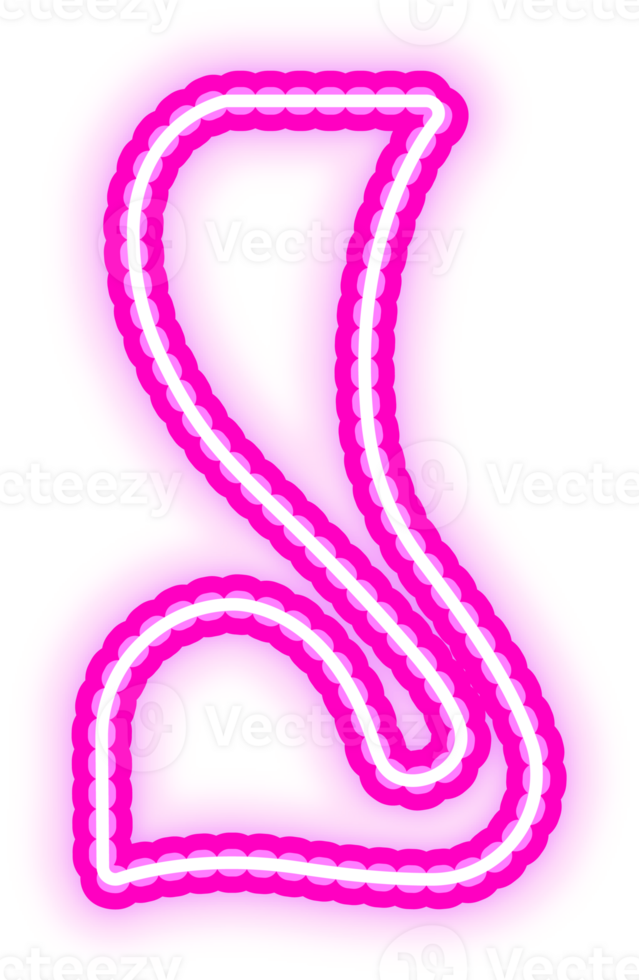 Pink Neon Letters J Logo png