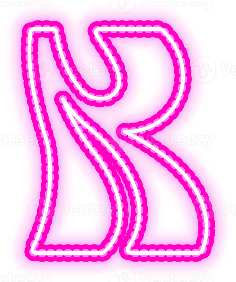 Pink Neon Letters Logo K png