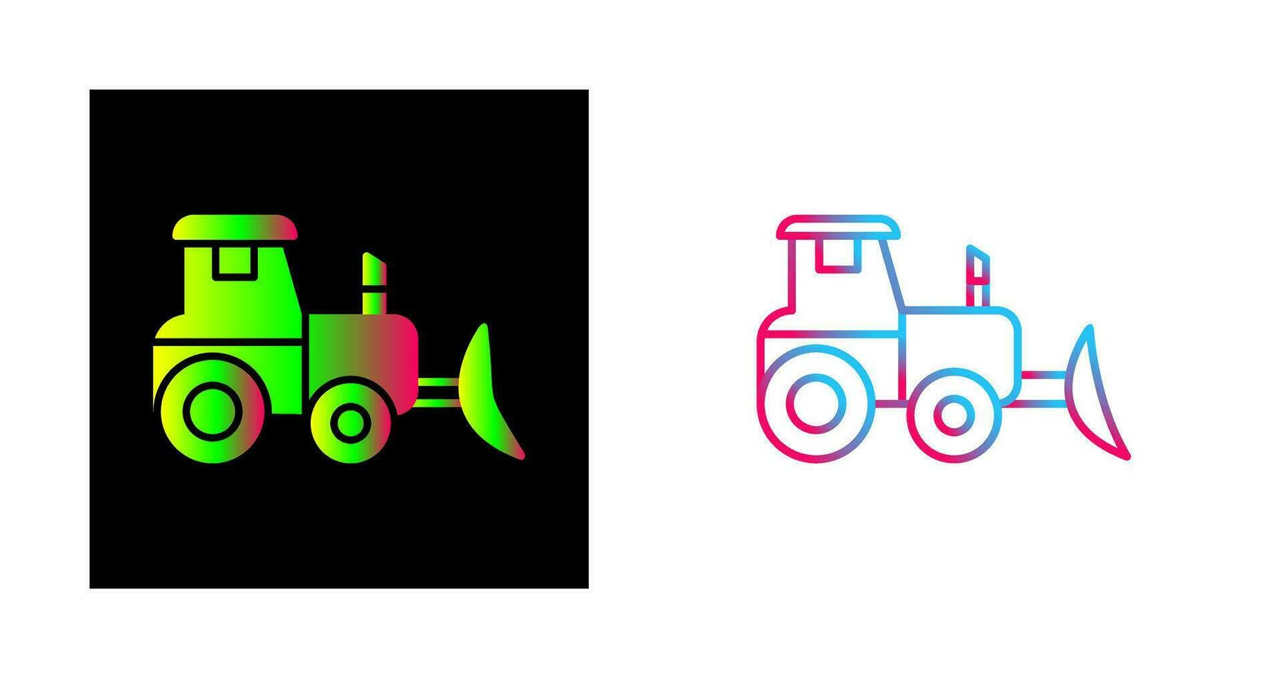 Industrial Tractor Vector Icon