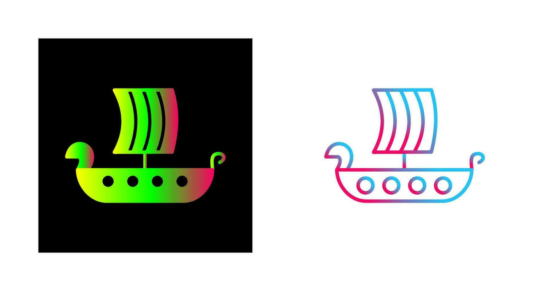 Viking Ship Vector Icon