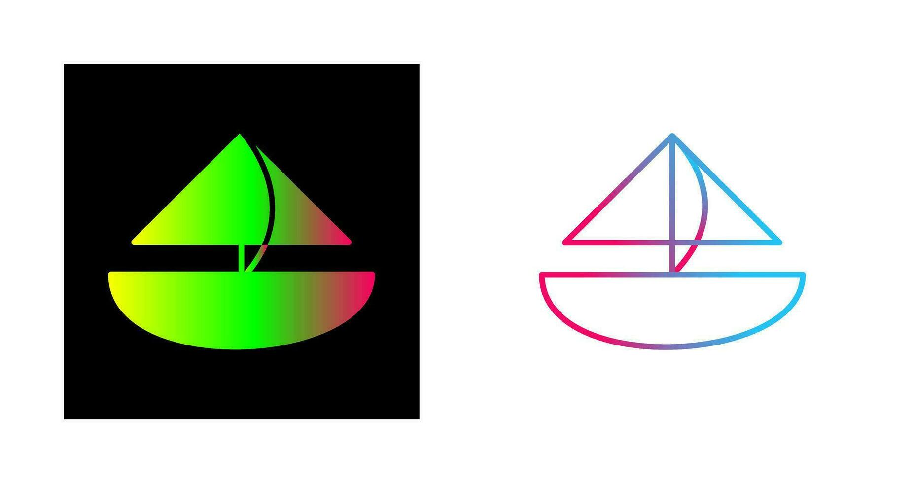 Small Yacht Vector Icon