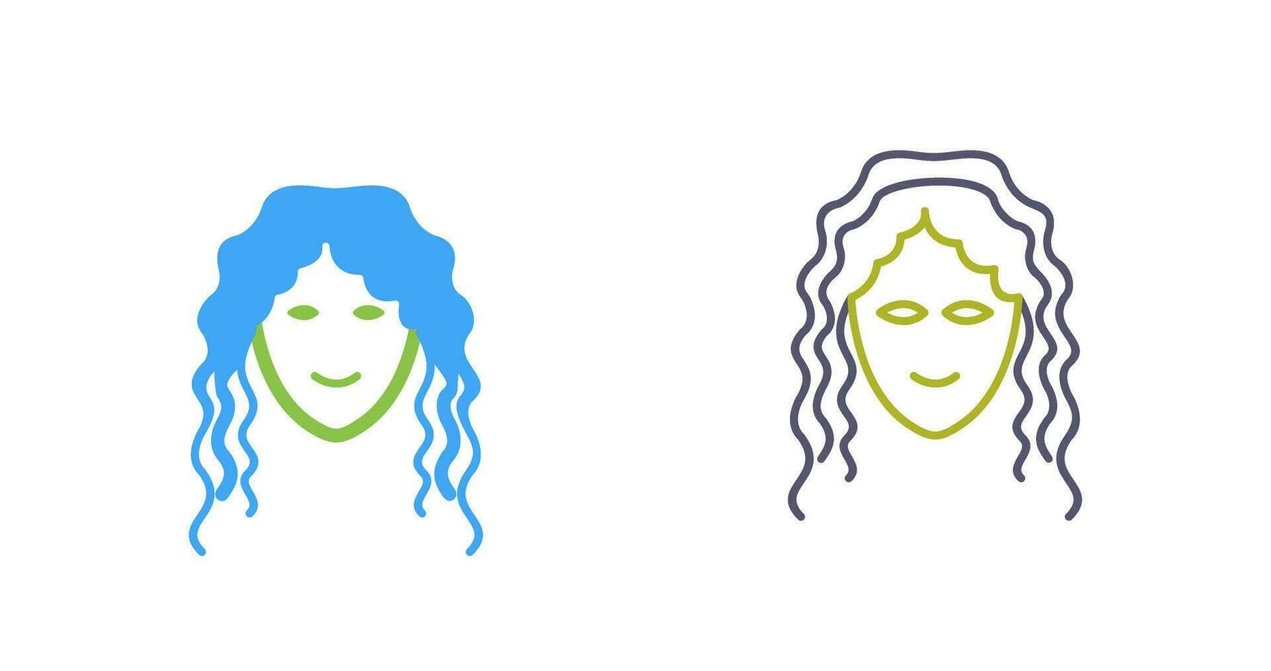 Hair Curly Vector Icon