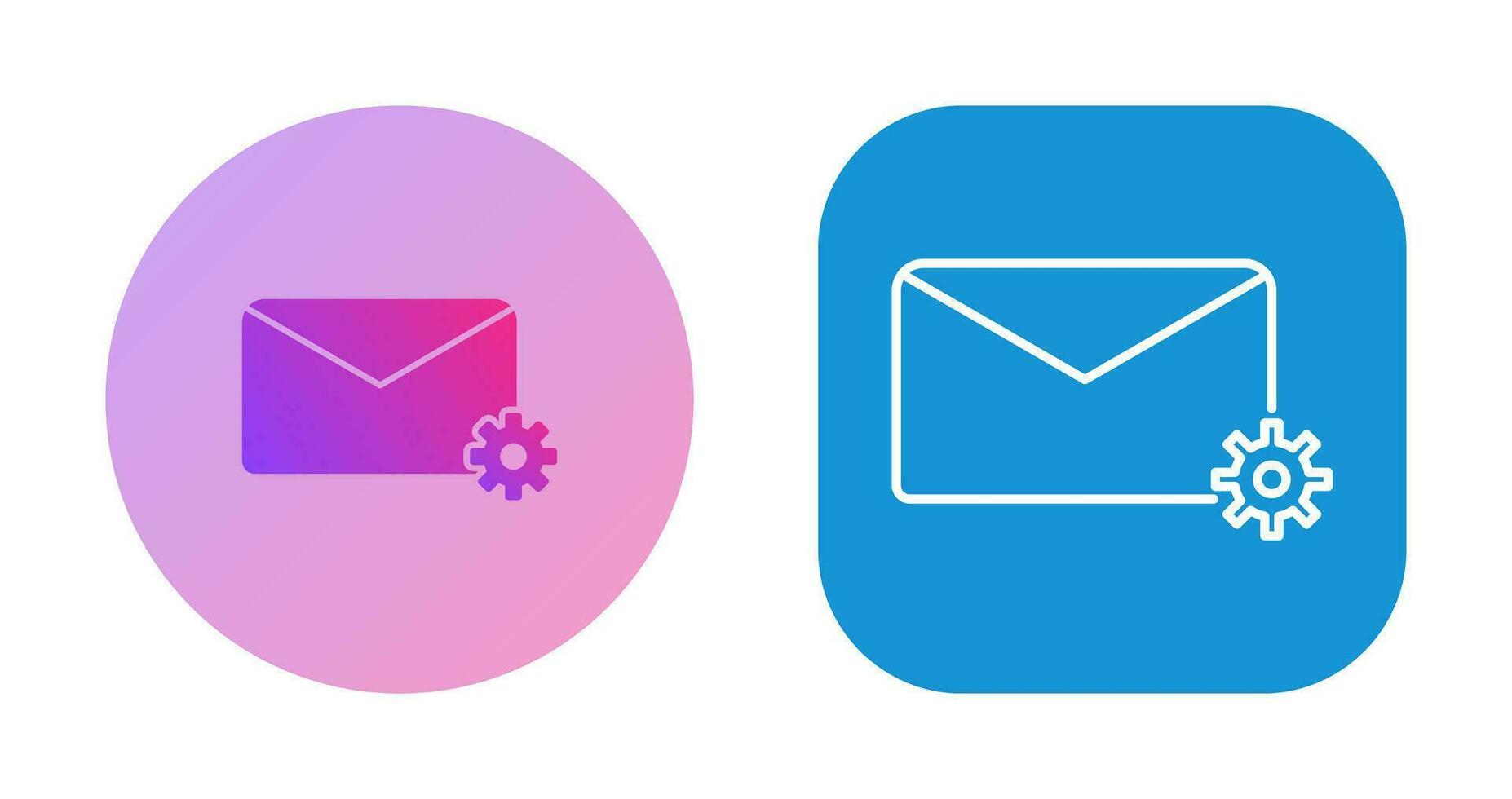 icono de vector de configuración de mensaje