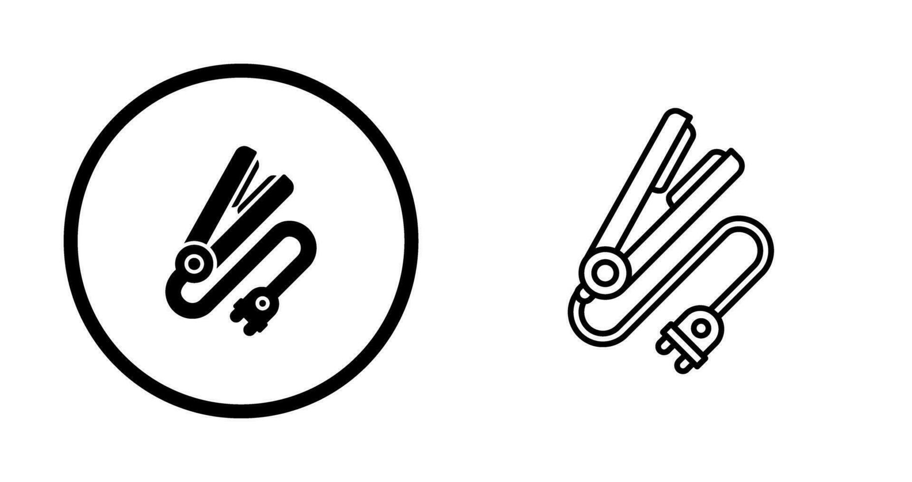 Hair iron Vector Icon