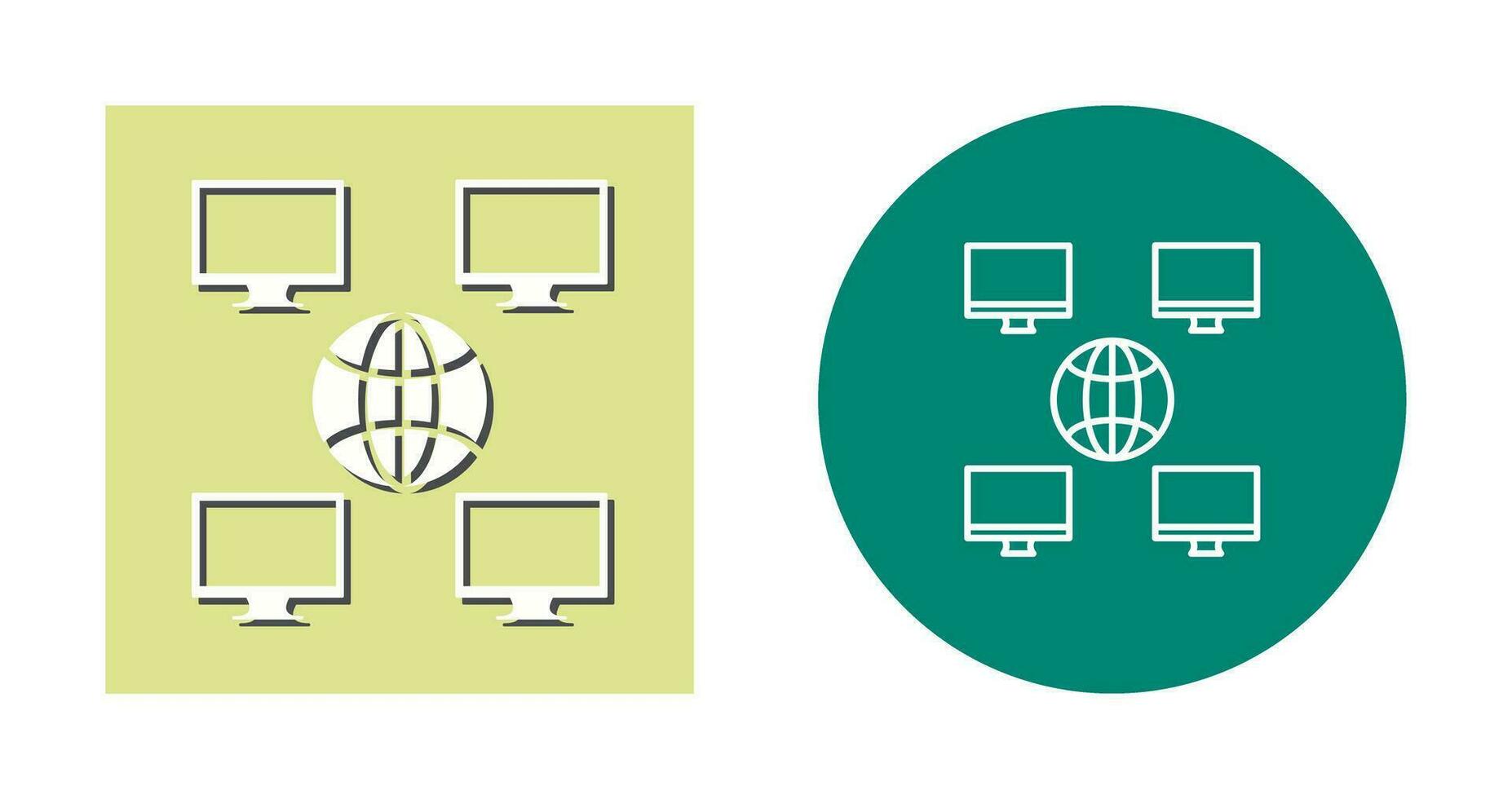 Unique Company Network Vector Icon