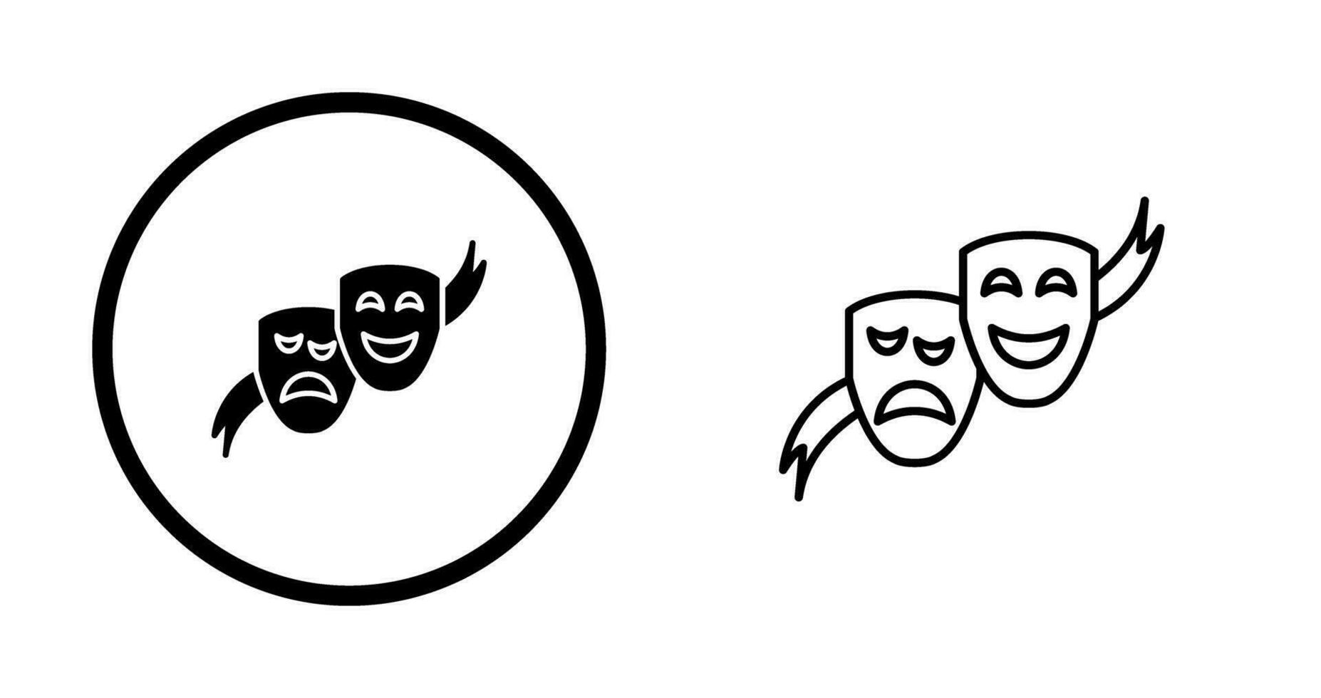 Theater Masks Vector Icon