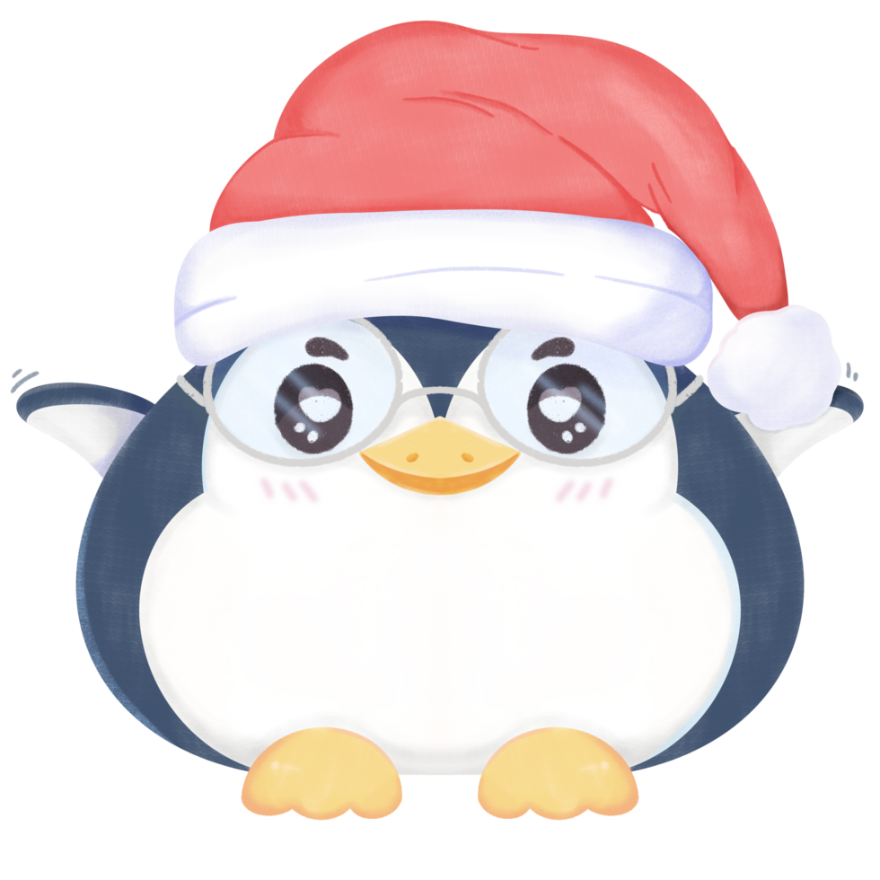 Christmas penguin santa png