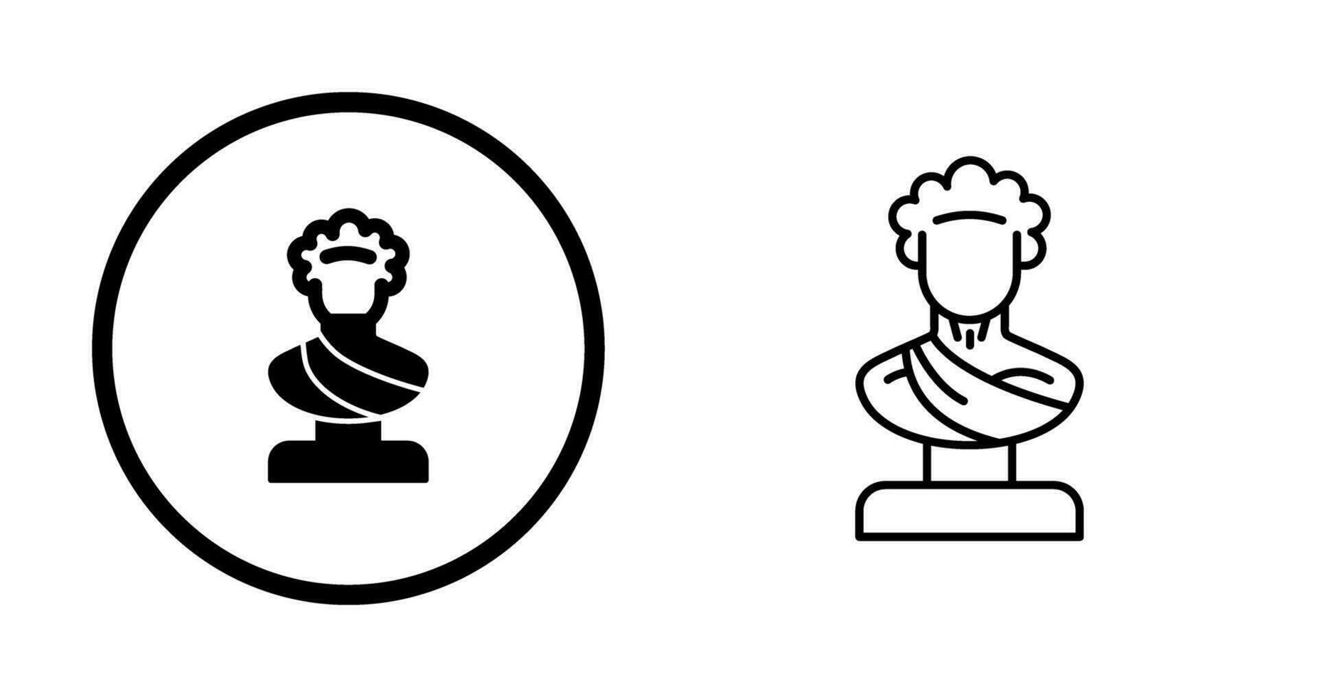 icono de vector de estatua