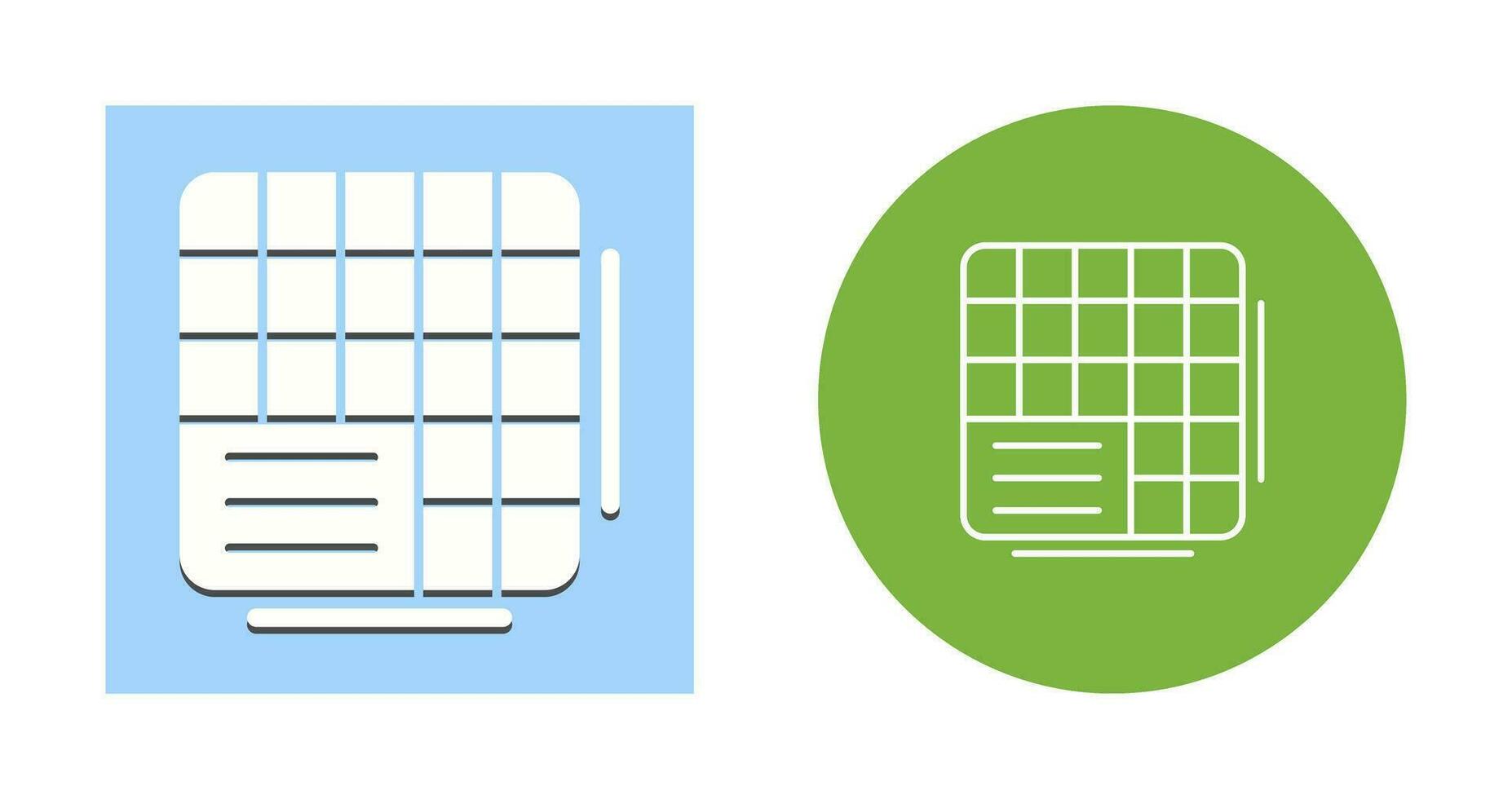 Table Data Vector Icon