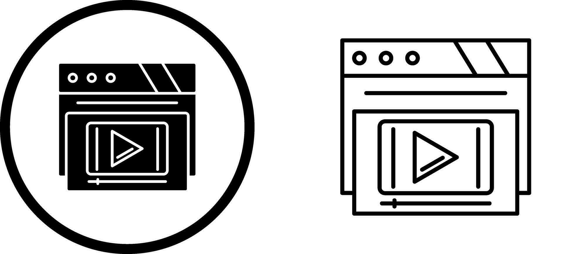 Video Player Vector Icon