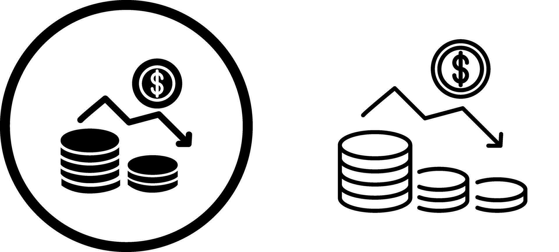 Money Loss Vector Icon