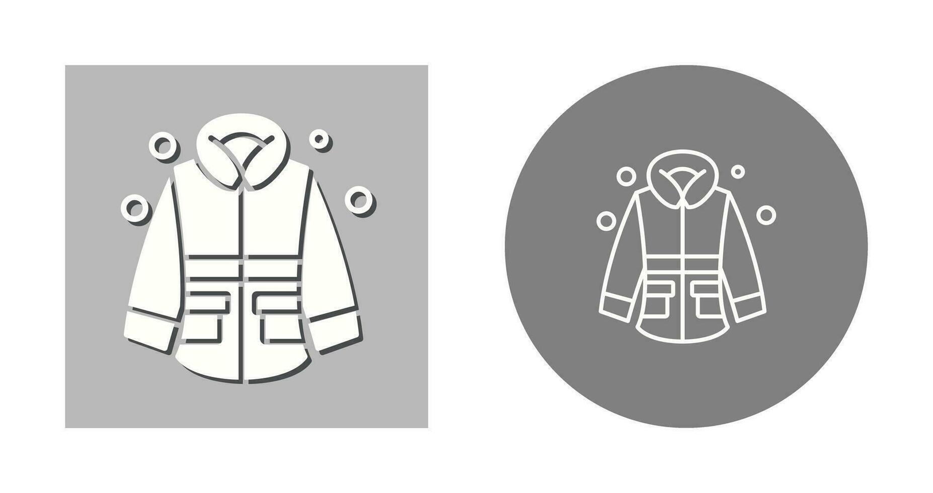 icono de vector de chaqueta de invierno