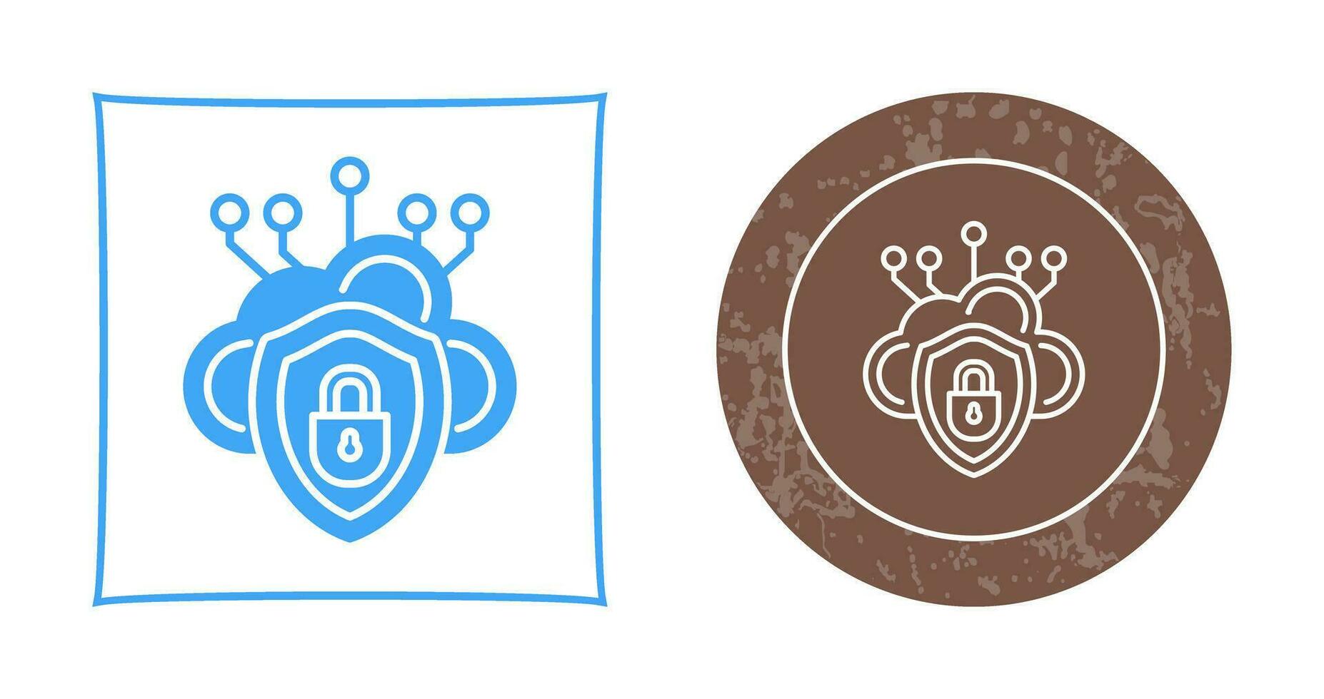 icono de vector de seguridad en la nube