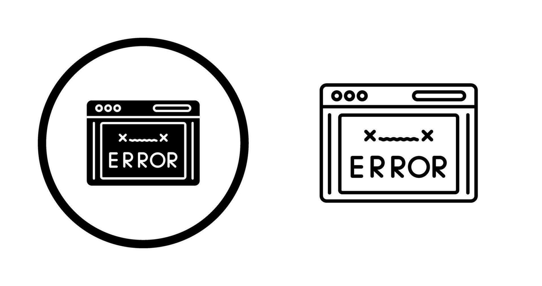 icono de vector de código de error