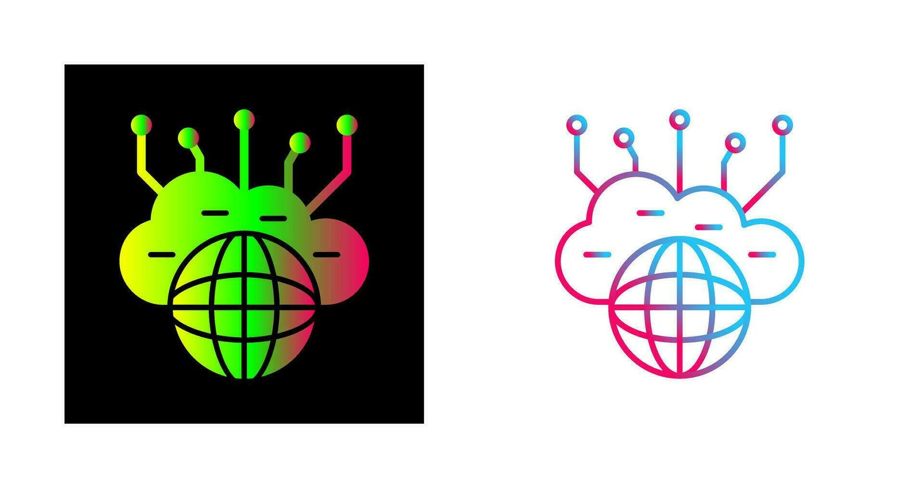 Computing Cloud Vector Icon