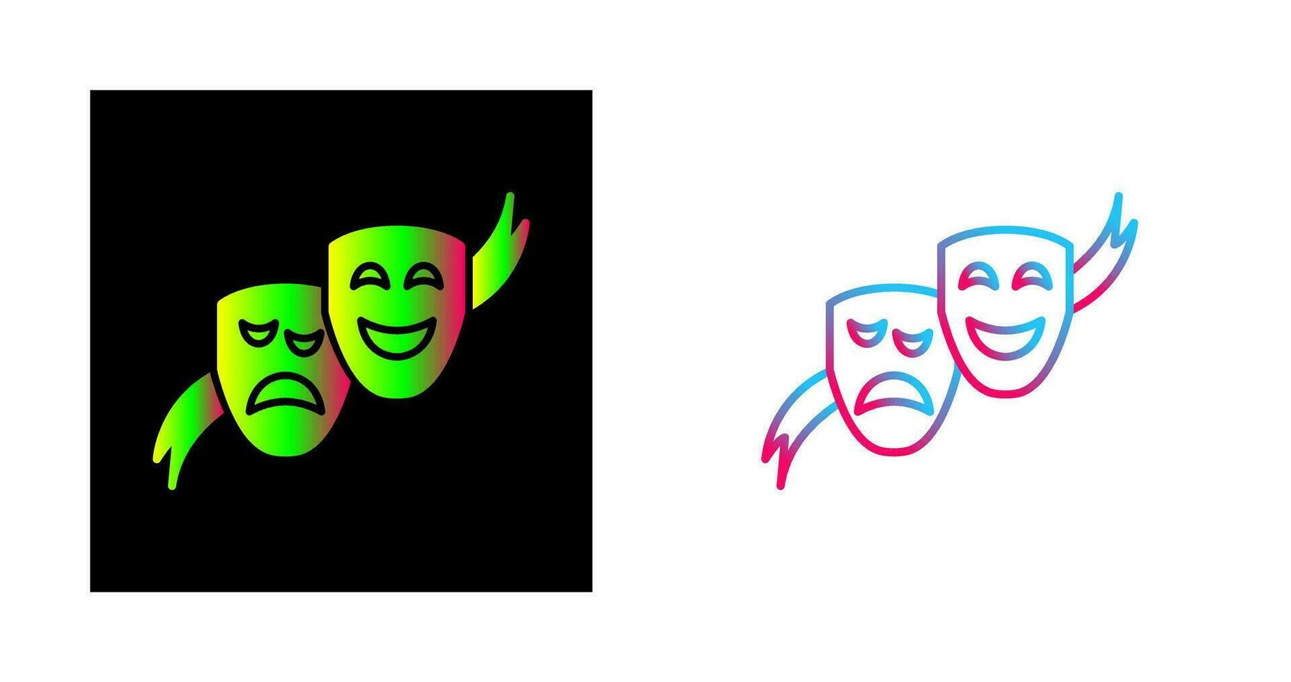 Theater Masks Vector Icon