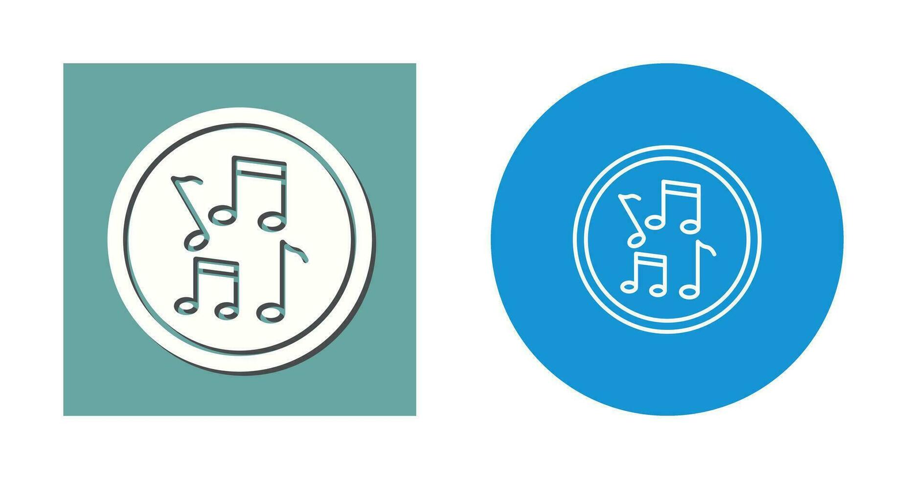 icono de vector de notas musicales