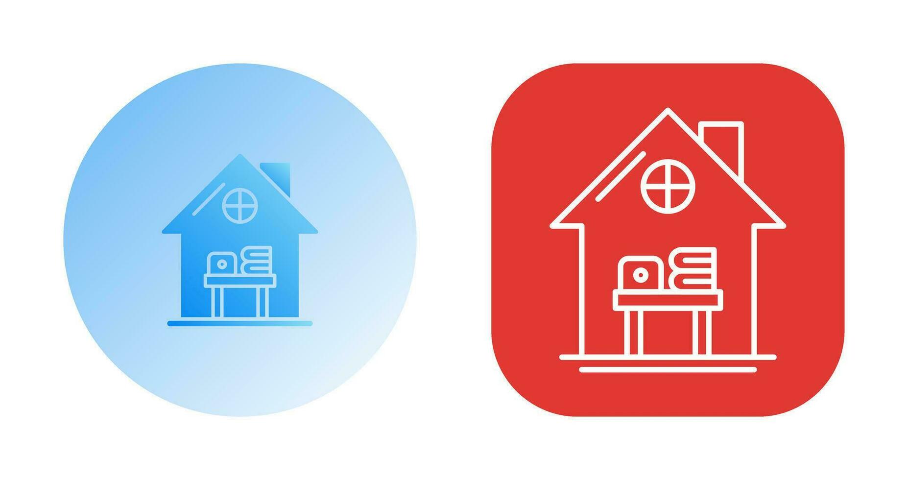 Home Work Place Vector Icon