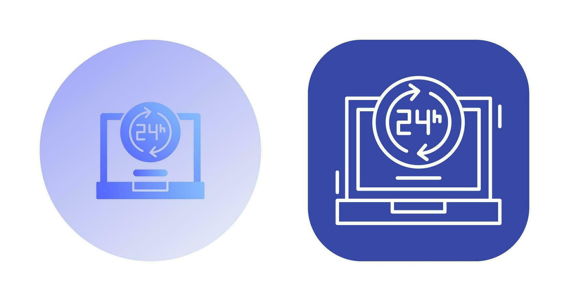 24 Hours Vector Icon